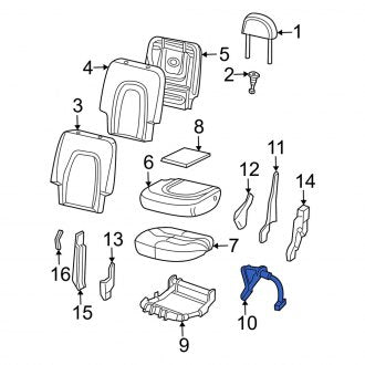New OEM Center Seat Track Support Fits, 2002-2005 Mercury Mountaineer - Part # 1L2Z78607A92AA