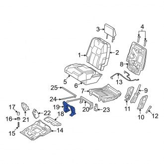 New OEM Folding Seat Latch Fits, 2006-2010 Mercury Mountaineer - Part # 6L2Z7861383A