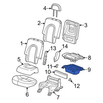New OEM Center Seat Storage Drawer Fits, 2003-2005 Mercury Mountaineer - Part # 3L9Z78600A04AAA