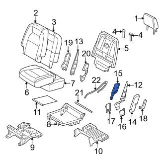 New OEM Seat Back Recliner Adjustment Mechanism Cover Fits, 2006-2010 Mercury Mountaineer - Part # 5C5Z7861349MAA
