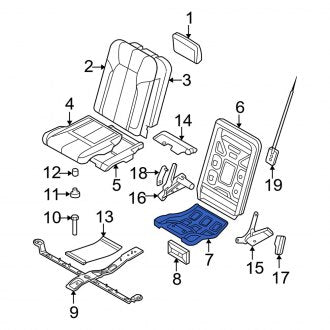New OEM Center Right Seat Frame Fits, 2006-2010 Mercury Mountaineer - Part # 6L2Z7863160AA