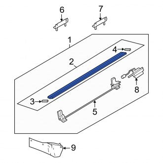 New OEM Left Running Board Step Pad Fits, 2009-2010 Mercury Mountaineer - Part # 9L9Z16490AA