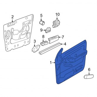 New OEM Front Left Inner Door Interior Trim Panel Fits, 2007 Mercury Mountaineer - Part # 7L9Z7823943BAA