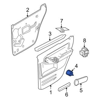 New OEM Front Right Inner Interior Door Handle Fits, 2006-2010 Mercury Mountaineer - Part # 6L2Z78224A52BD