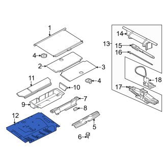 New OEM Rear Floor Carpet Fits, 2006-2010 Mercury Mountaineer - Part # 6L2Z7813046AAD