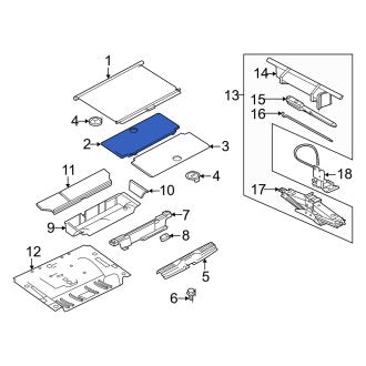 New OEM Front Seat Storage Drawer Fits, 2006-2010 Mercury Mountaineer - Part # 7L2Z7846140AA