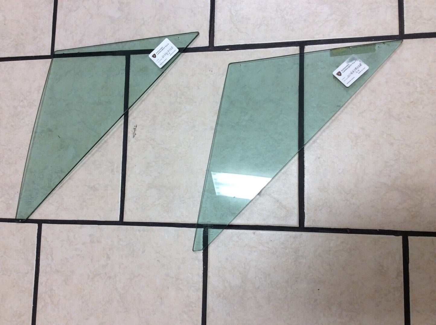 New OEM 1968-1968 Lamborghini Islero Left Front Tinted Window Butt Glass