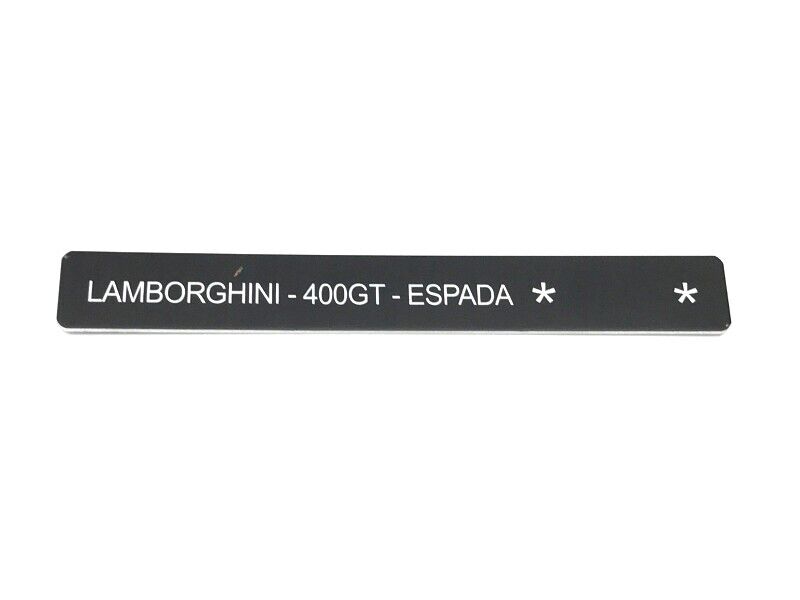 New OEM 1968-1978 Lamborghini Espada 400GT Vehicle Manufacturer Chassis Id Plate