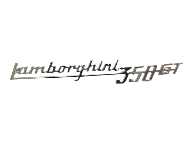 New OEM Lamborghini 350GT Rear Boot Lid Metal Emblem Nameplate Script