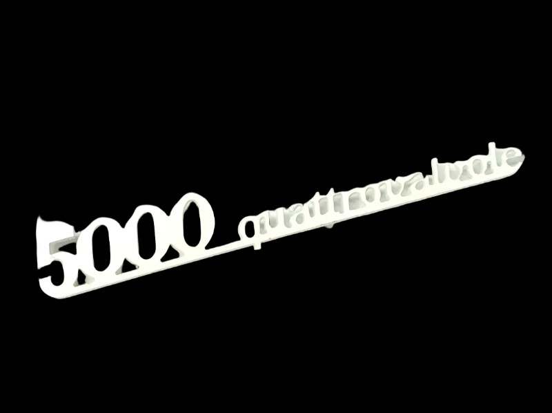 New OEM 1986 Lamborghini Countach 5000 QV White Emblem, Part # 006122590