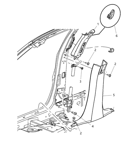 Panel B Pillar Upper Trim