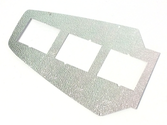 New OEM 1974-1989 Lamborghini Countach Right Rear Tail Light Lens Metal Backing Plate, Part # 007043004