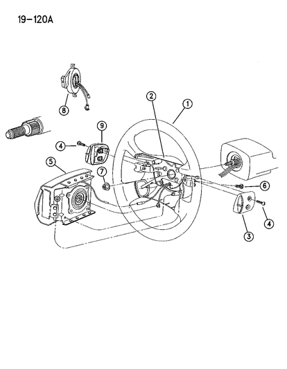 Chrysler - Module Assembly, Driver Air Bag - Part # PK46SKB