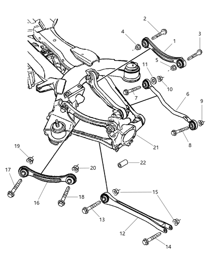 New 2004-2008 Fits Chrysler Pacifica Knuckle-Rear - Part # 4743249AA
