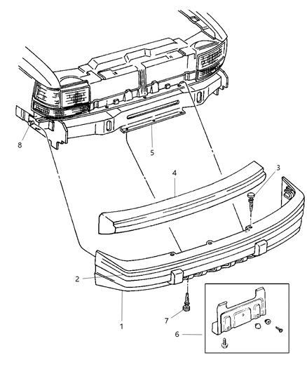 New 1994-1998 Fits Chrysler Grand Cherokee Front Bumper Cover - Part # 4798891