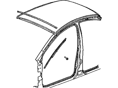 New OEM Genuine Plymouth, Front Upper Windshield Molding - Part # 5288571AB