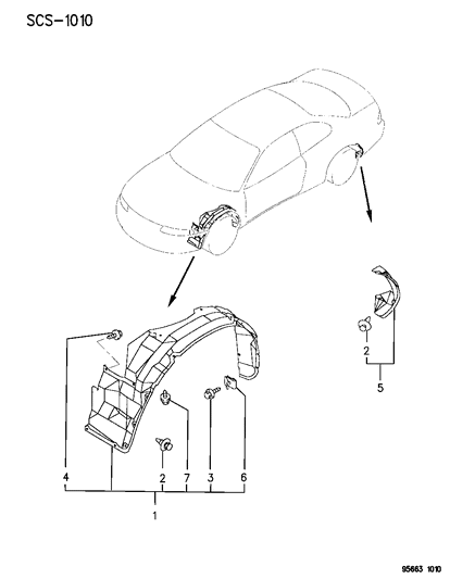 Mopar - 1995 2000 Fits Chrysler Avenger Shield # - Part # MR162884