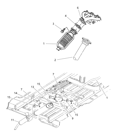 Mopar - 1996 2000 Fits Chrysler Grand Caravan, Town & Country Exhaust Muffler And Resonator # - Part # E0021272
