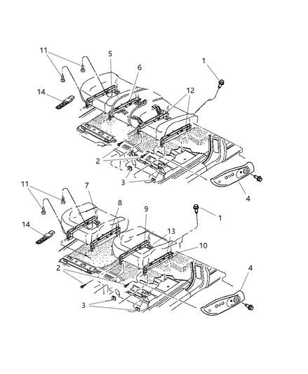 Adjuster Manual Seat Bucket Seats,Passenger Inboard