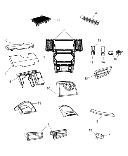 New 2008-2010 Fits Chrysler Grand Cherokee Grille-Lower - Part # 1FC54XDVAC