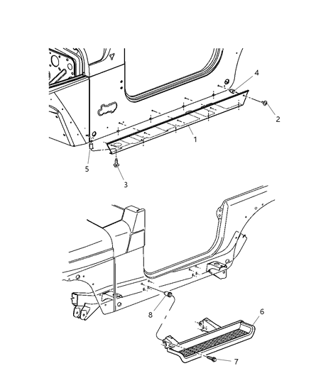 New Fits Chrysler Sill-Body Side - Part # 5GG78AJ7AF