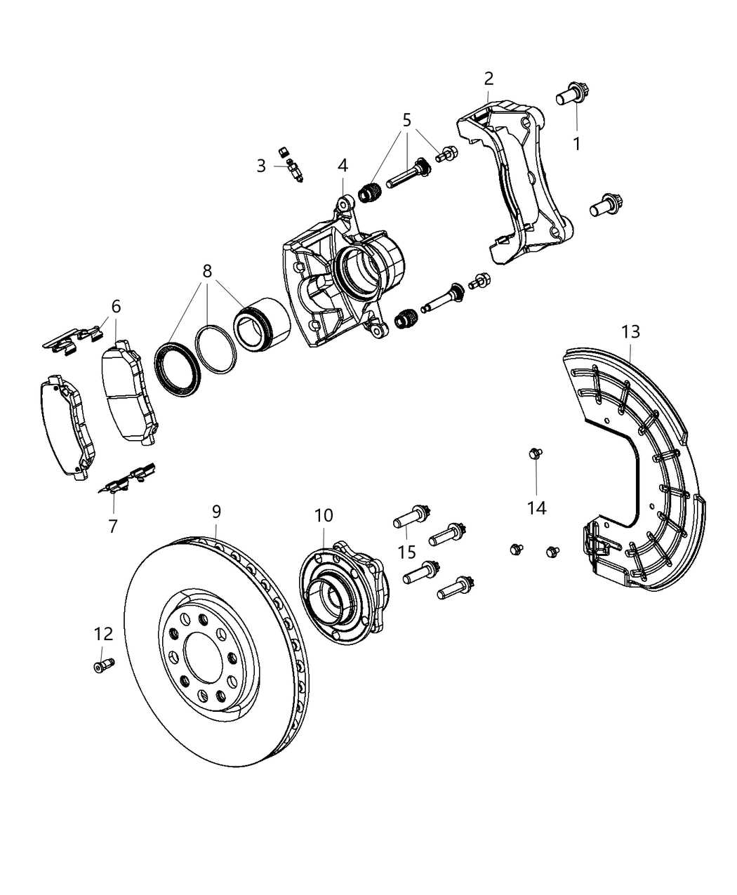 Caliper Assembly Disc Brake Front