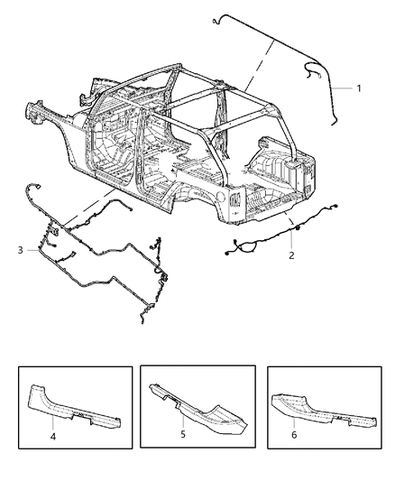 New 2015 Fits Chrysler Wrangler Wiring-Body - Part # 68234821AB