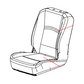 New 2012 Fits Chrysler 1500 Front Seat Back Cover - Part # 5LC59XDVAA