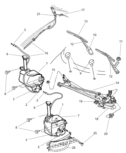 Nozzle Washer Headlamp