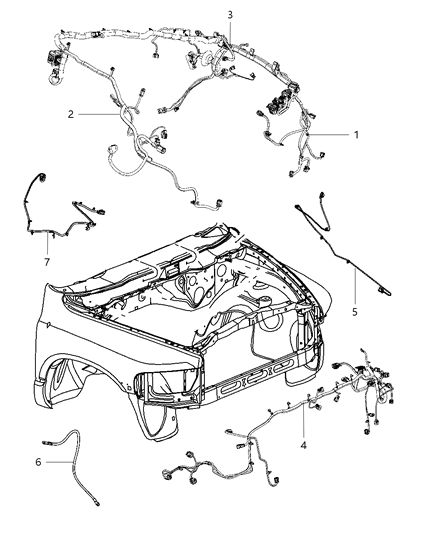 New 2012 Fits Chrysler 2500 Wiring-Dash - Part # 68100233AC