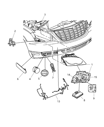 New 2004-2007 Fits Chrysler Pacifica Plug-Fog Lamp Hole - Part # ZN33CJMAA