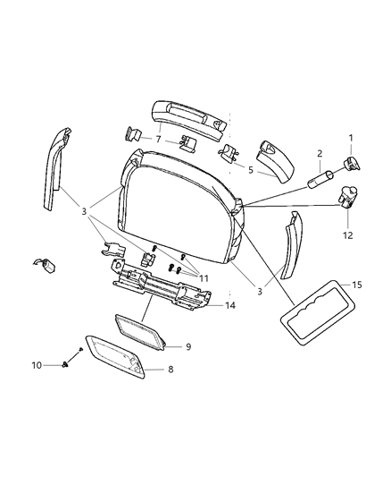 New 2004 Fits Chrysler Grand Caravan, Town & Country Door-Center Console Storage - Part # SG541J3AD