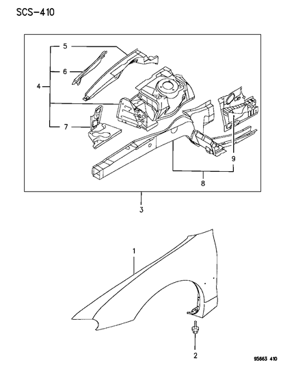 Mitsubishi: Genuine OEM Factory Original, Plate Fr Fender Shield R  - Part #  MB959295