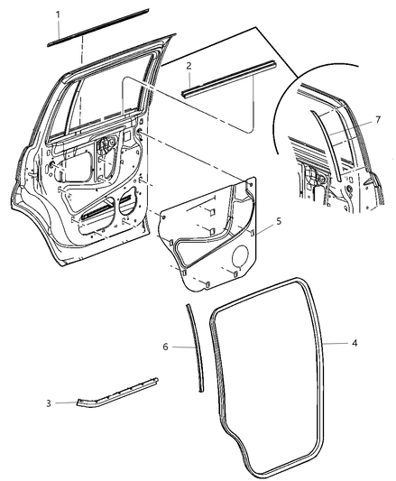 Seal Rear Door Outer Belt