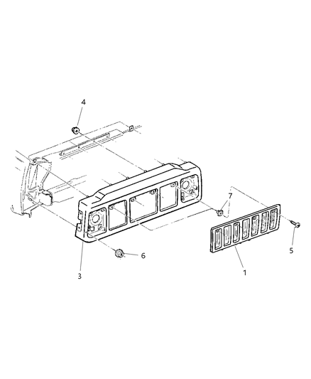 New 2000-2001 Fits Chrysler Grand Cherokee Grille-Radiator - Part # 55156028AA