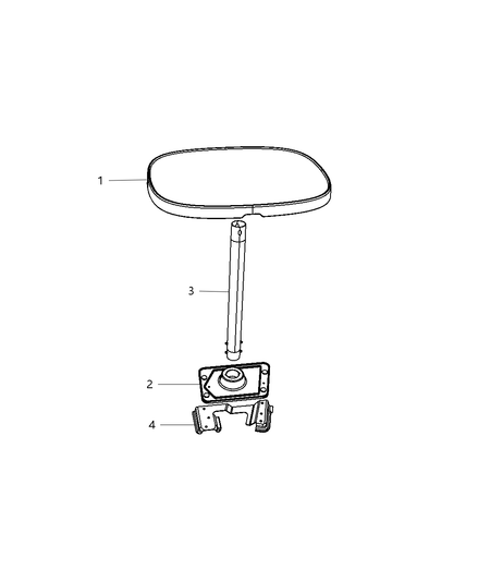 Post 3Rd Row Tray Table