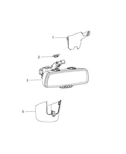New 2013-2021 Fits Chrysler 1500 Inside Rear View Mirror - Part # 68102486AE