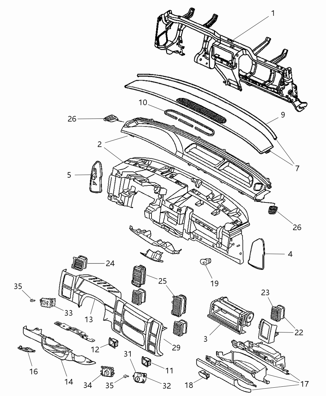 End Cap Instrument Panel