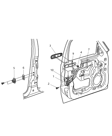 New 2003-2007 Fits Chrysler Liberty Link-Exterior Door Handle - Part # 5072359AB