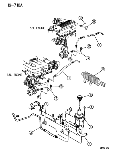 Cooler Assembly, Power Steering Fluid 1995-6