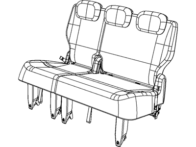 New 2008-2010 Fits Chrysler Grand Caravan, Town & Country Panel-Rear Seat Back - Part # 1AM161T1AA