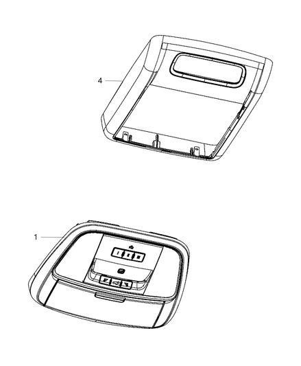 Bezel Overhead Console
