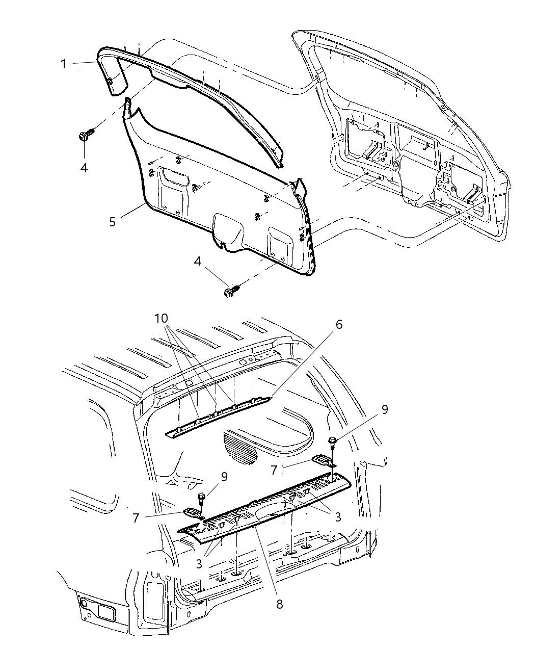 Panel Liftgate Trim Lower
