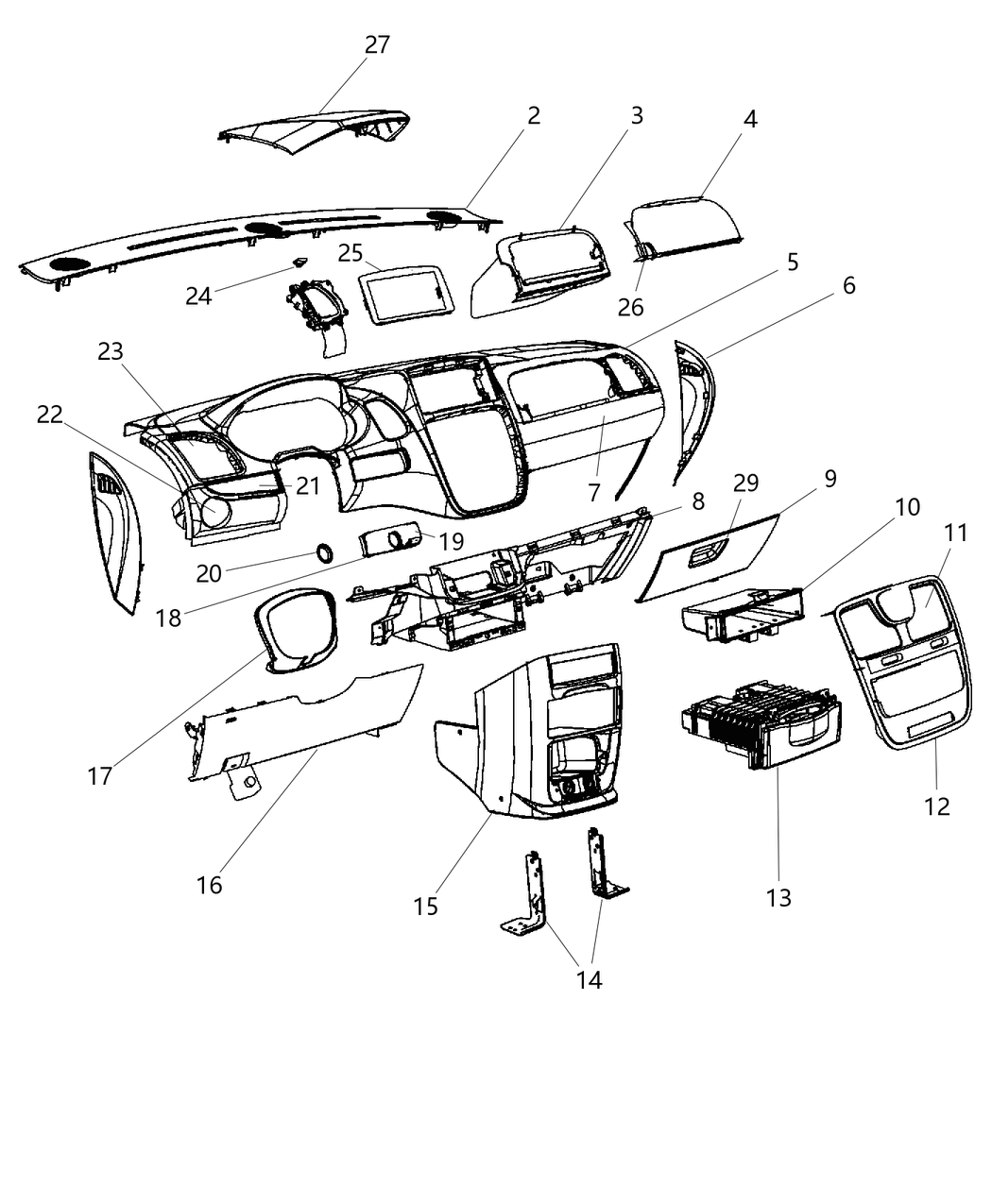 Applique Instrument Panel Passenger Side
