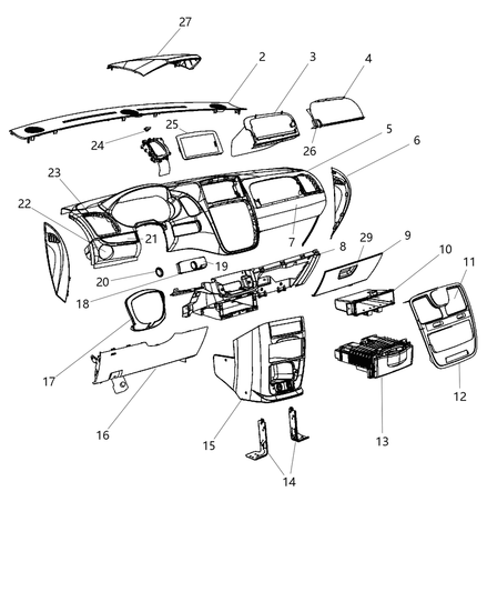 Applique Instrument Panel Passenger Side
