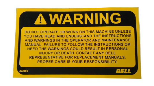 New OEM Genuine John Deere Safety Sign, Part # AT256226