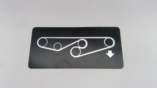 New OEM Genuine John Deere Label Belt Installation, Part # M112071