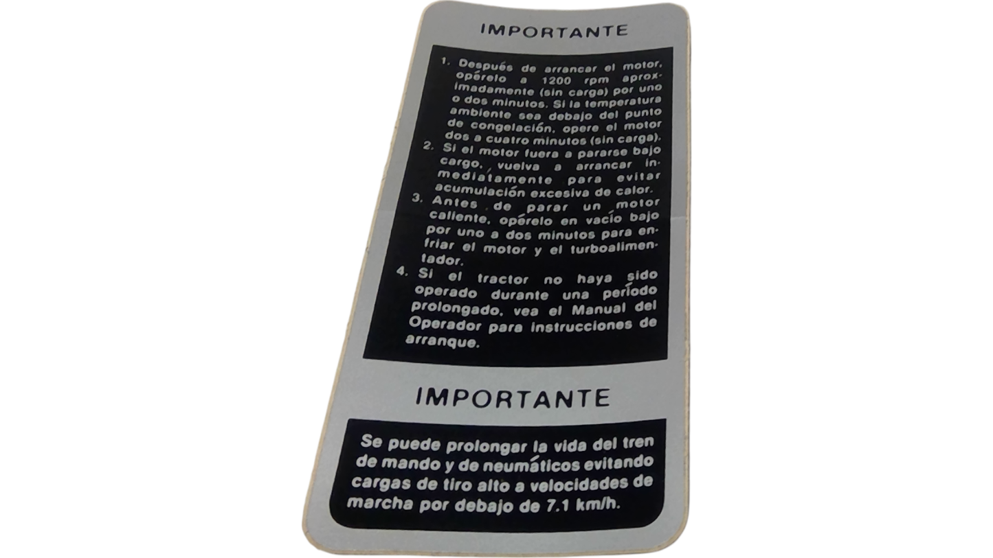 New OEM Genuine John Deere Label, Part # R70087