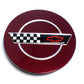 New OEM 1993 Corvette Wheel Center Cap Emblem Ruby Red, Part # 10180886