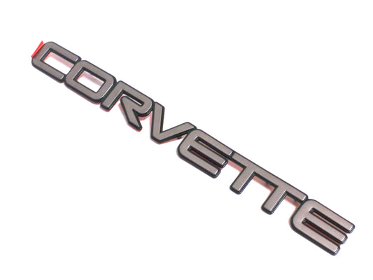 New OEM 1992-1995 Corvette ZR-1 "CORVETTE" Emblem Metallic Green 45U, Part # 10198742